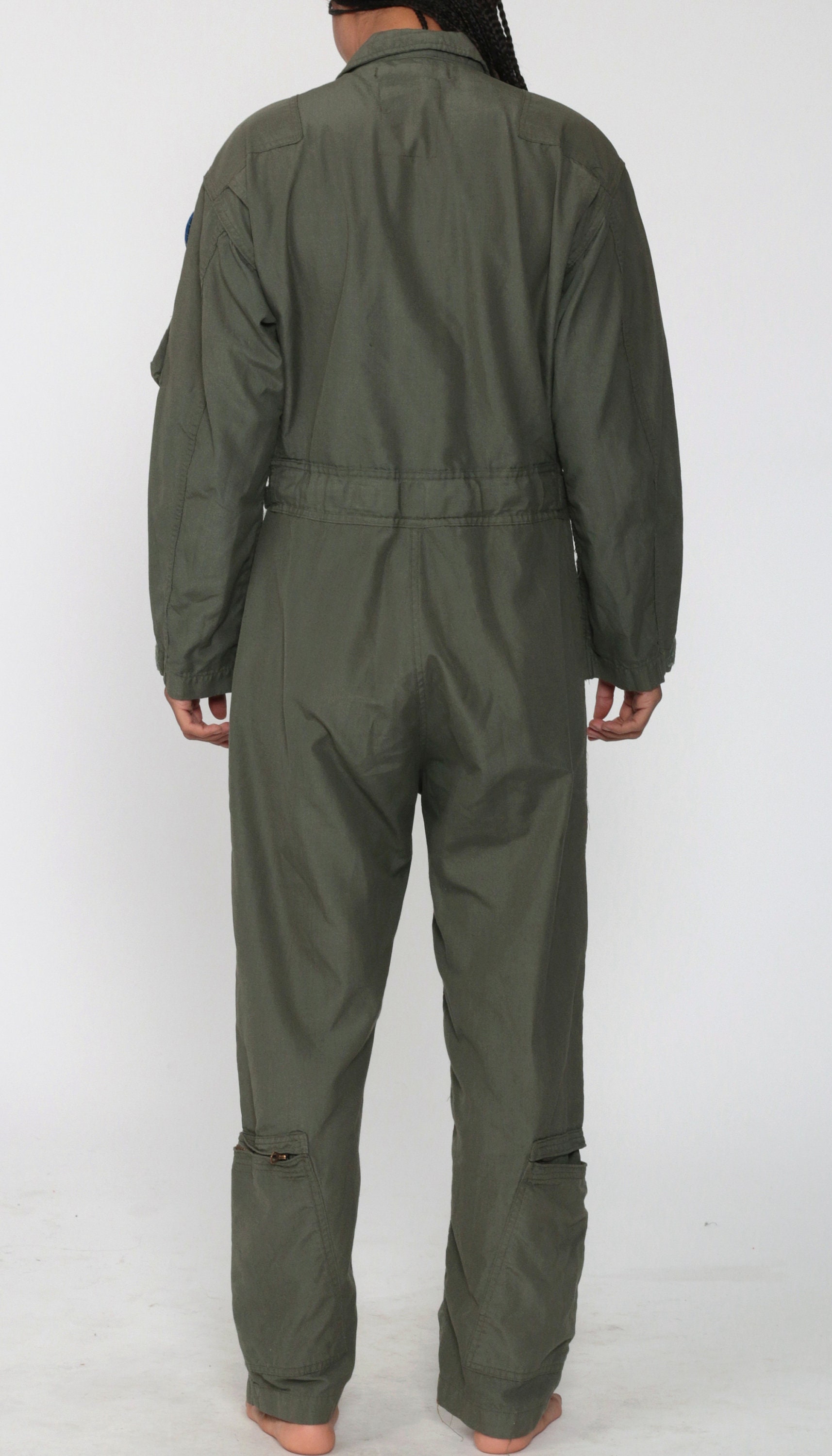 green zip up jumpsuit