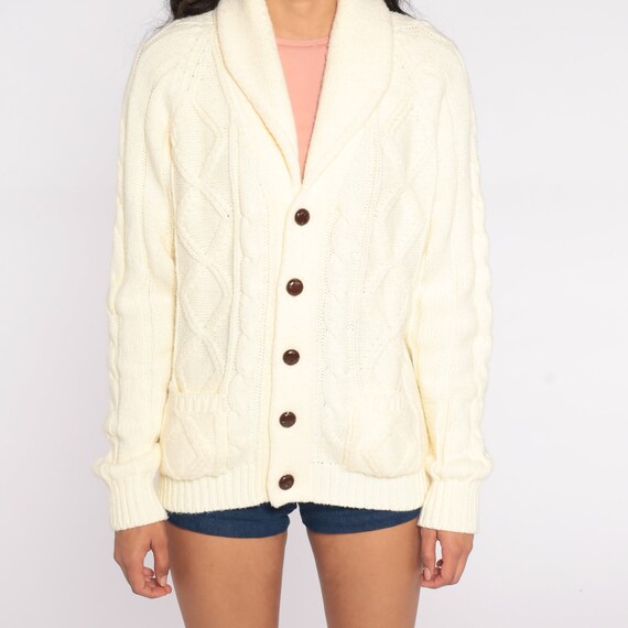 cream fisherman sweater women's