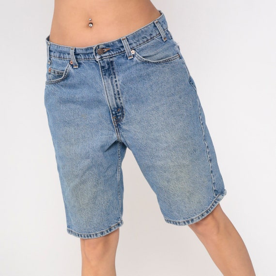 Levis 505 Denim Shorts -- 90s Blue Jean Shorts Be… - image 5