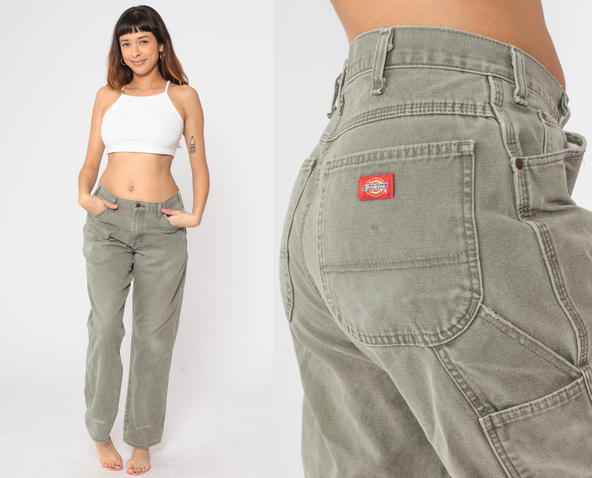 Dickies Cargo Pants Y2K Carpenter Jeans Olive Green Hammer