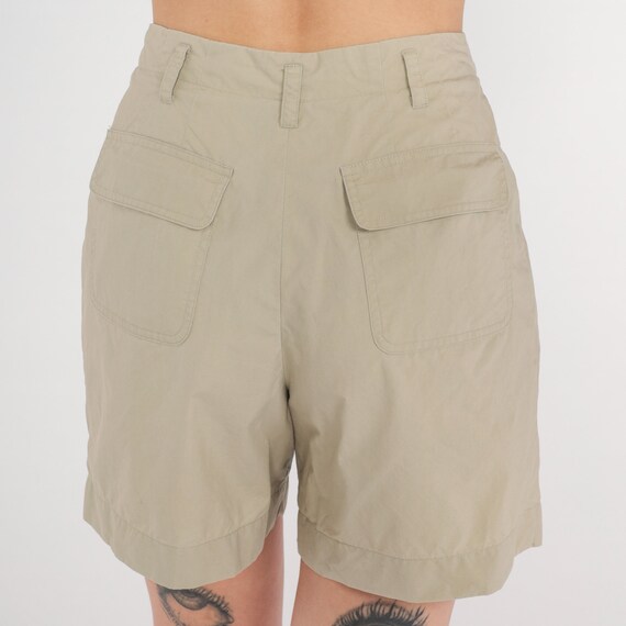 90s Khaki Shorts Pleated Trouser Shorts Tan Short… - image 6