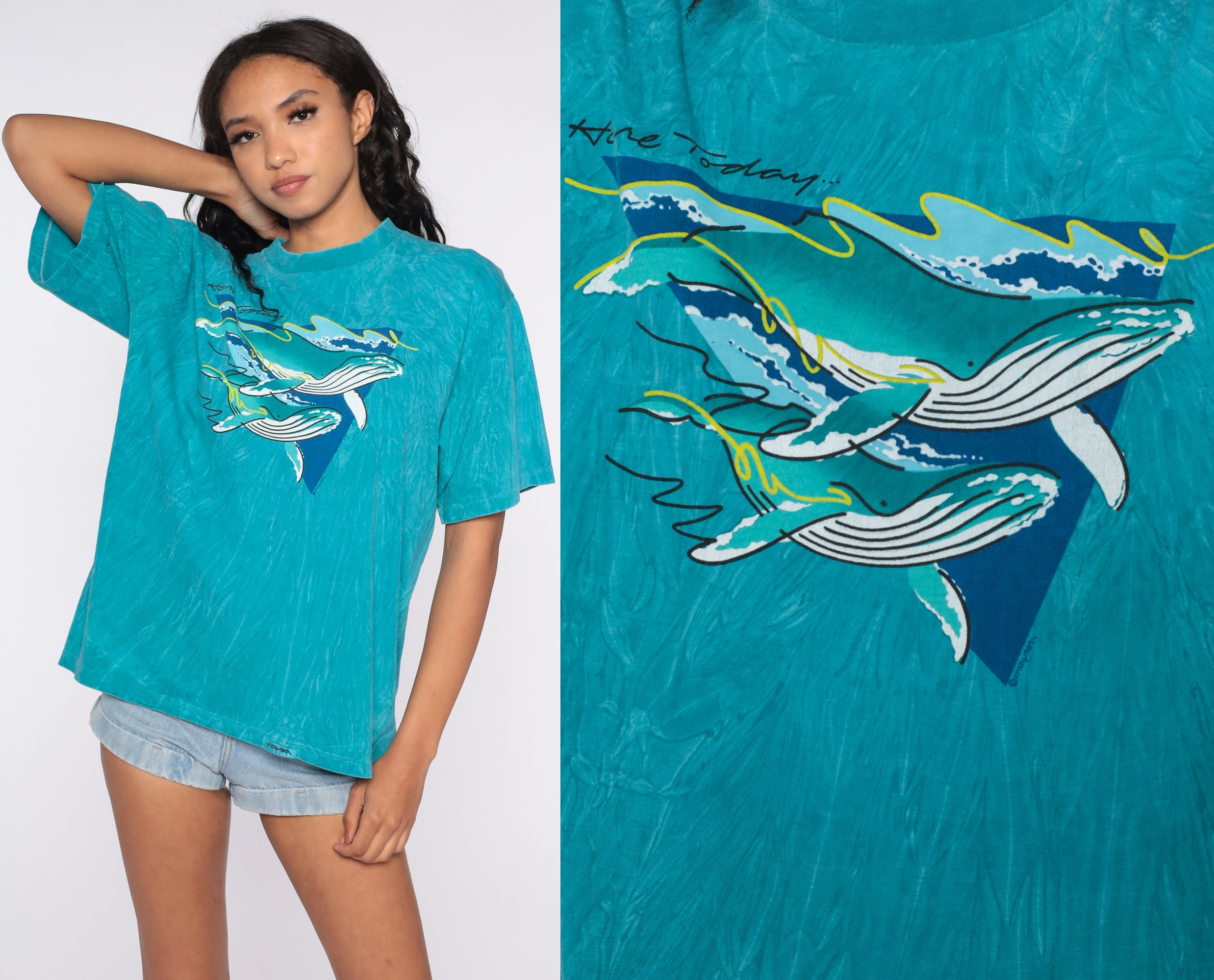 Foresee Entreprenør Kamp Maui Whale Shirt Here Today Gone To Maui 90s Crazy Shirts Tshirt Graphic  Tshirt Under The Sea Retro Tee 1990s Vintage Hawaii Large L