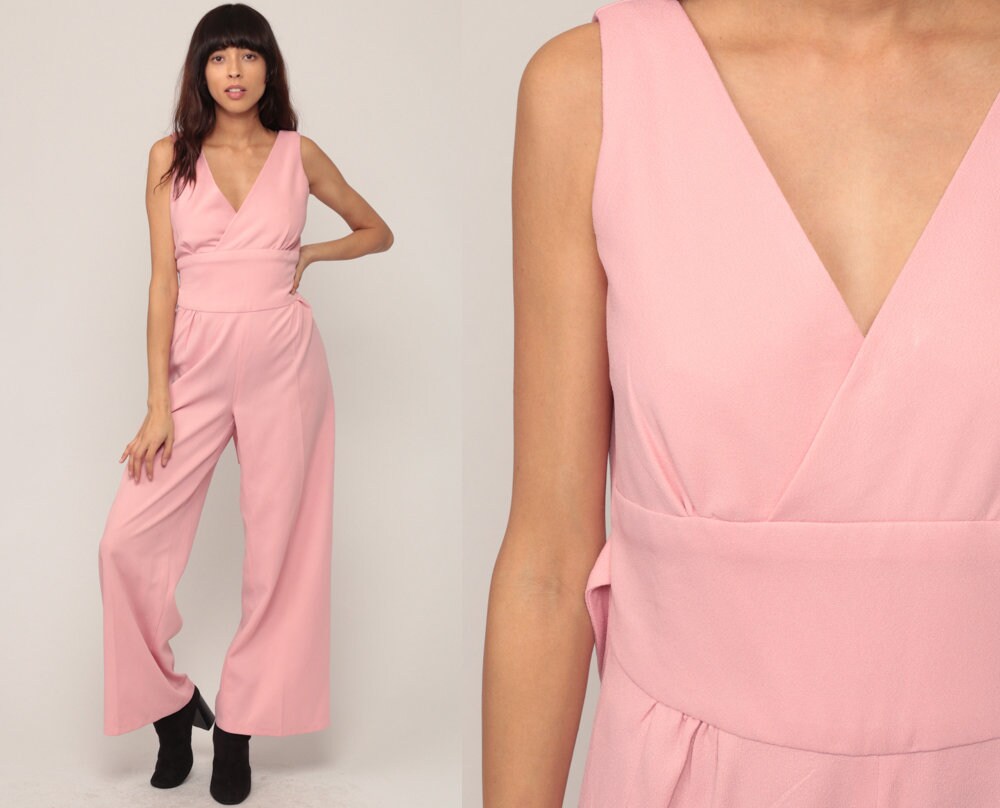pink 70s jumpsuit