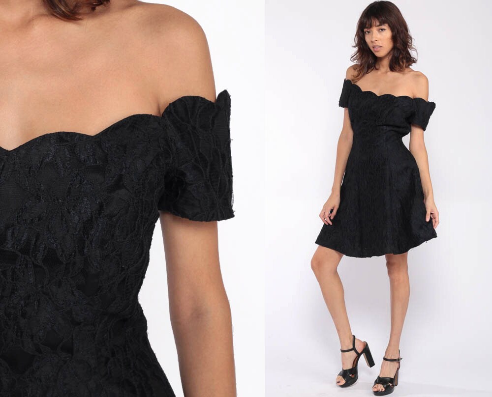 80s off the shoulder dress