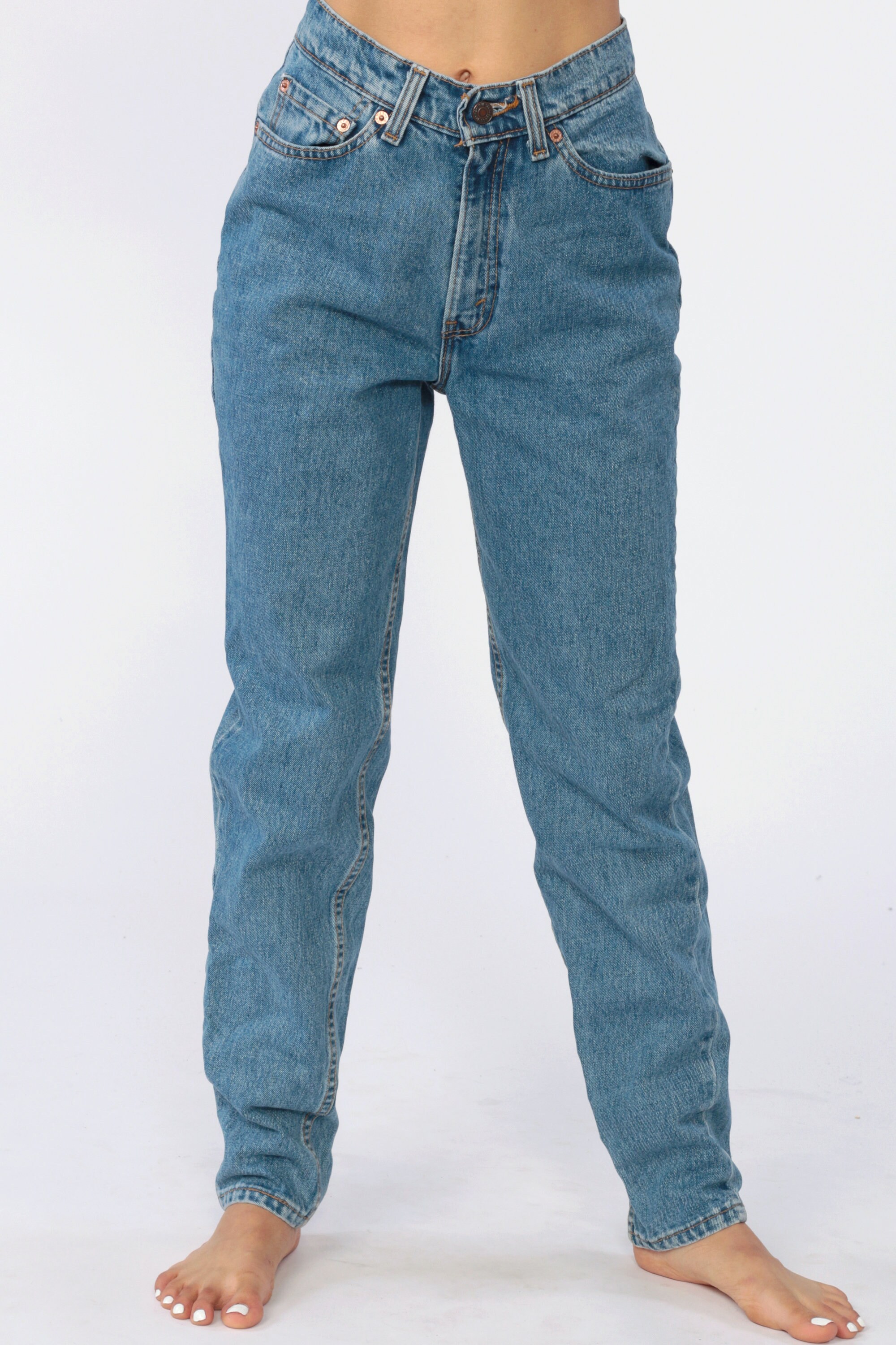 512 Levis Jeans HIGH WAISTED Levi Mom Jeans 80s Jeans Denim Pants Tapered Slim 1990s Vintage