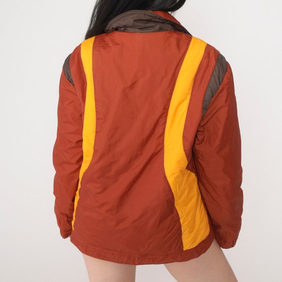 Reversible Ski Jacket 70s Puffer Jacket Rust Brow… - image 7