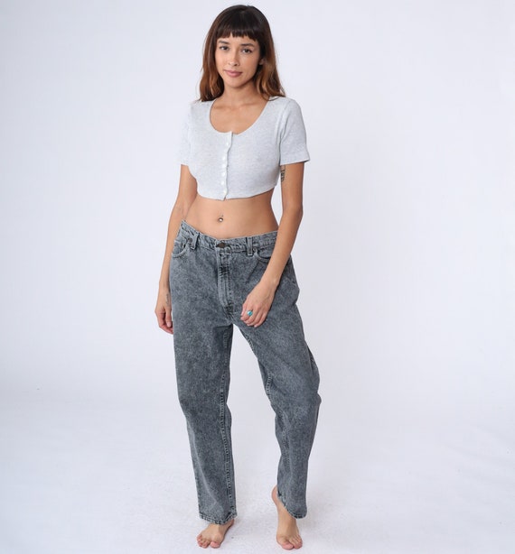 Black Acid Wash Jeans 90s Levis 540 Relaxed Jeans High Waisted Jeans Straight Leg Levi Jeans Denim Boyfriend Vintage 1990s Men's 38 x 30