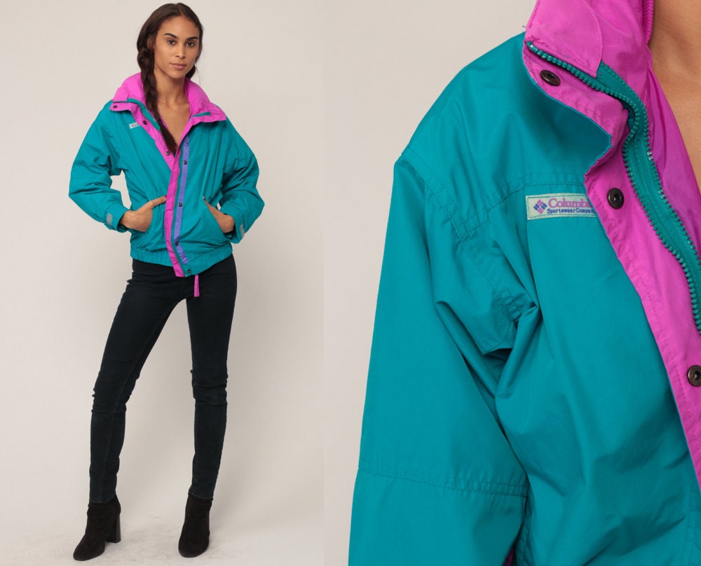 turquoise columbia jacket