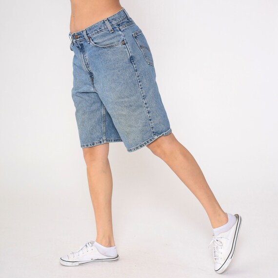 Levis 505 Denim Shorts -- 90s Blue Jean Shorts Be… - image 6