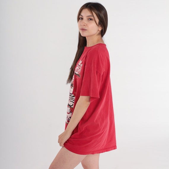 Glitter Cat T-Shirt Dress 90s Sleep Shirt Mini Re… - image 4