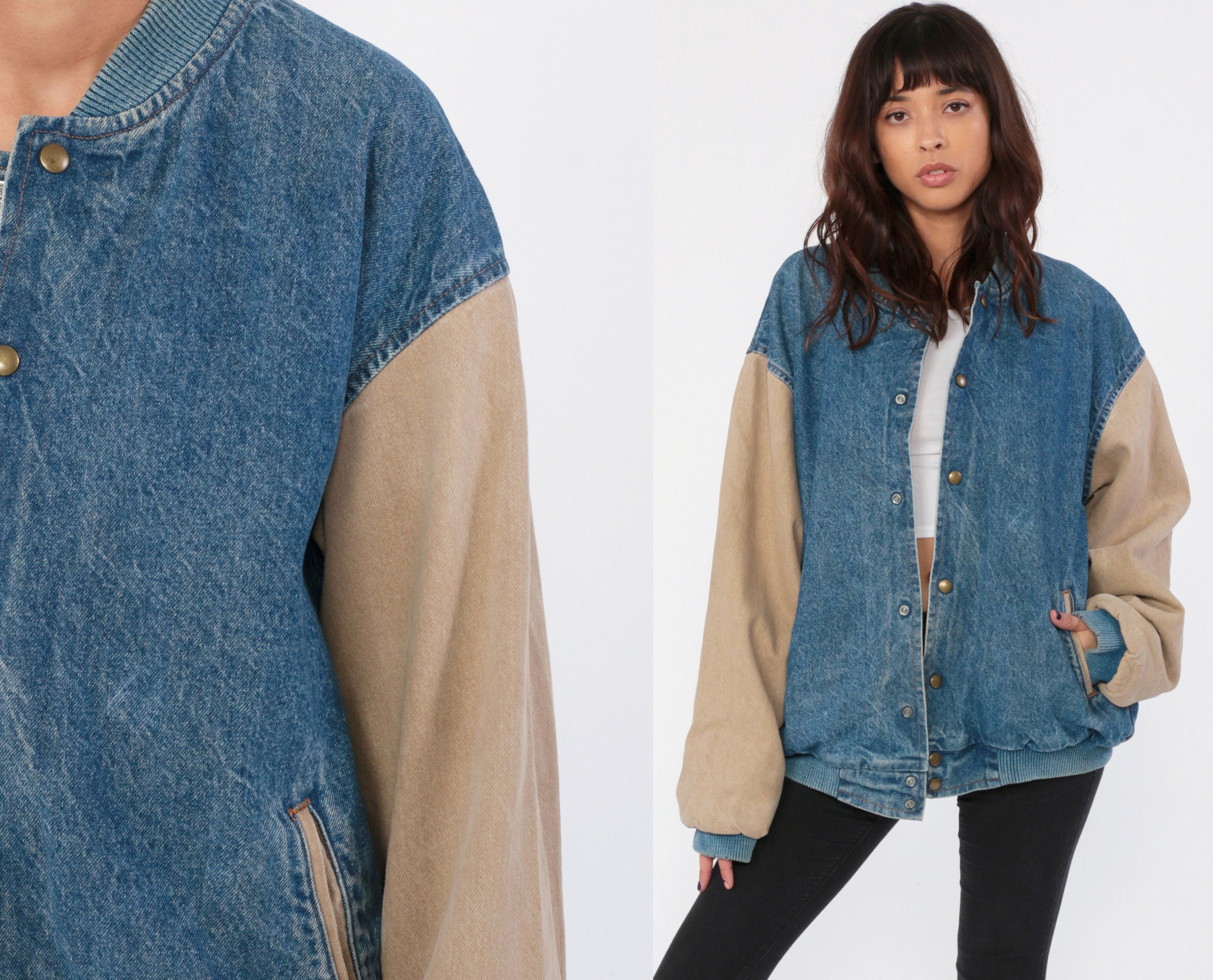 denim baseball jacket