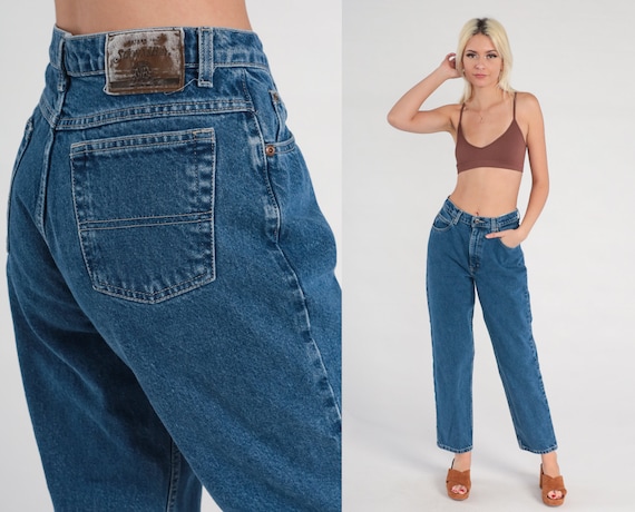Womens Wide Leg Jeans High Waisted Straight Loose Denim Long Pants Stretch  Pockets 70s 80s 90s Fashion Retro Jeans