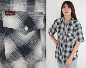 Homme - Chemise à carreaux Vintage en coton bio Noir Pasadena à
