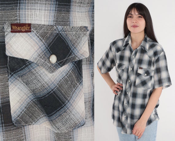 twinflamesboutique - chemise western rayée vintage XL Ely Plains cow