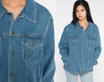 80s jean jacket outfit