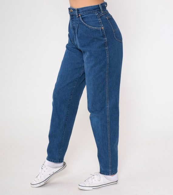 Pleated Lee Jeans 90s Denim Pants High Waist Jean… - image 5