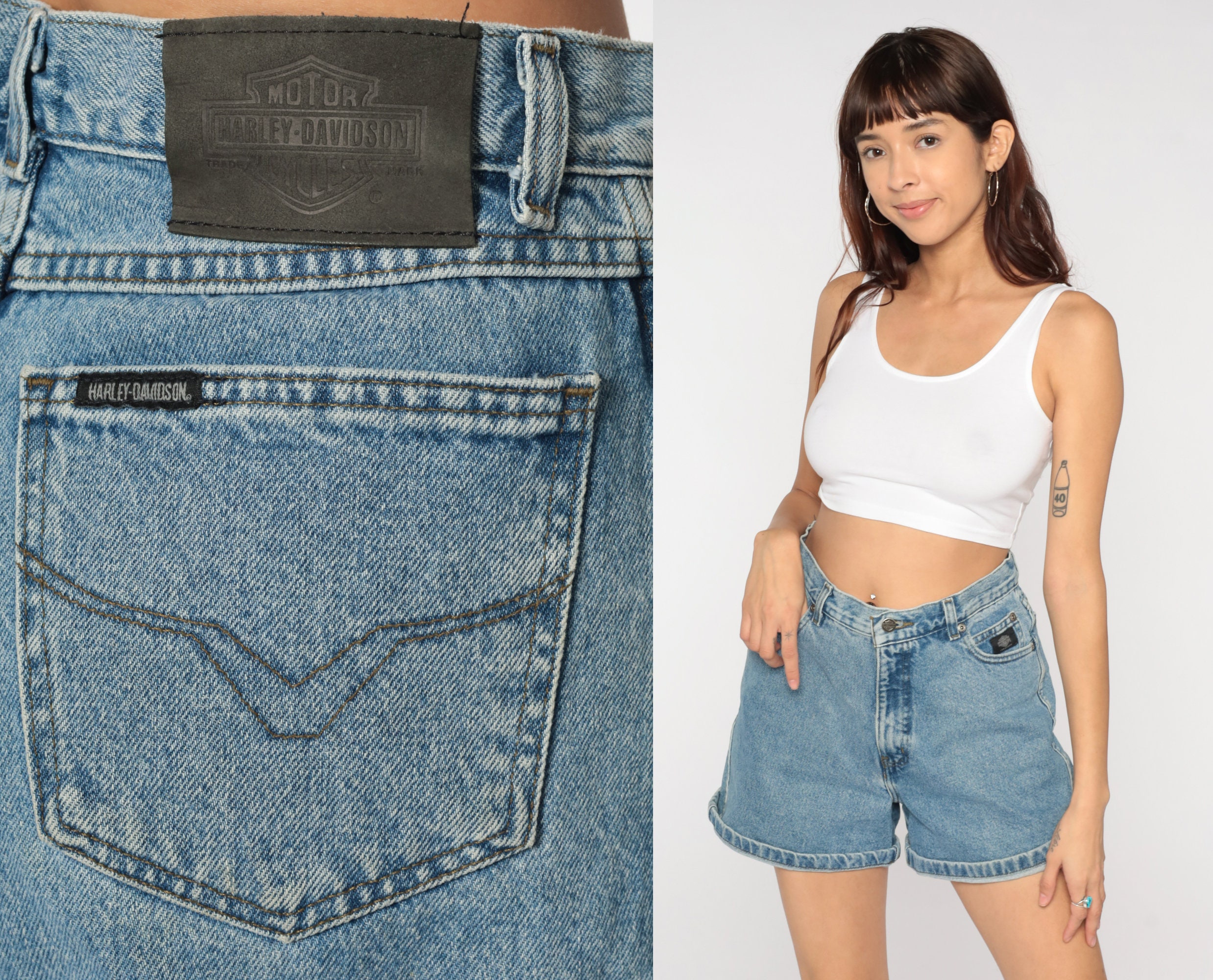 harley davidson jean shorts