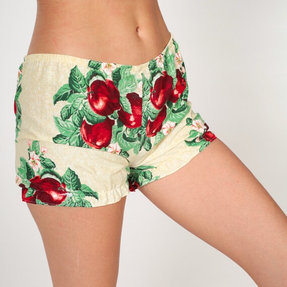 80年代ホットパンツ アップルフルーツショーツ イエローショーツ