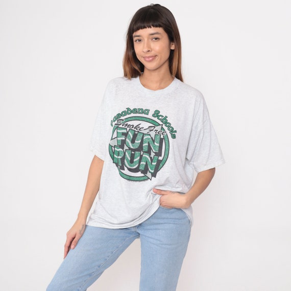 Smoke Free Fun Run Shirt 90s Pasadena Tobacco Prevention Coalition Burnout Running Tee California Graphic Vintage Tshirt Extra Large xl