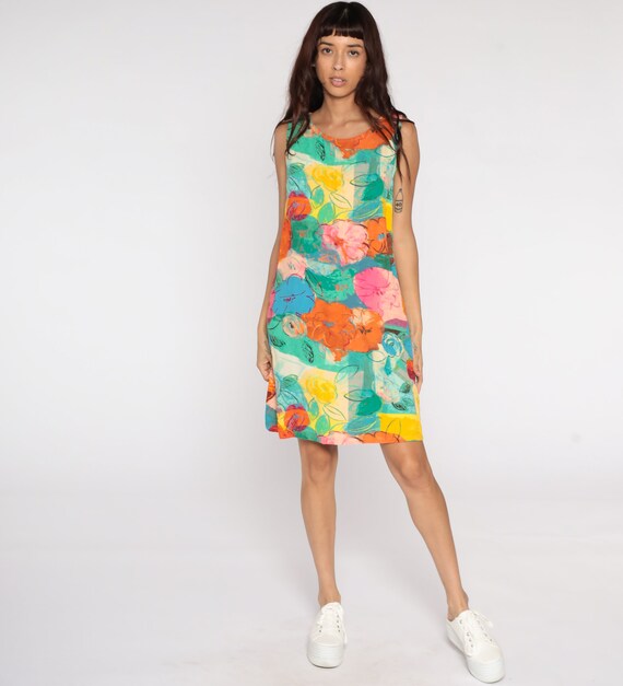 Jams World Dress Watercolor FLORAL Summer Mini Dress … Gem