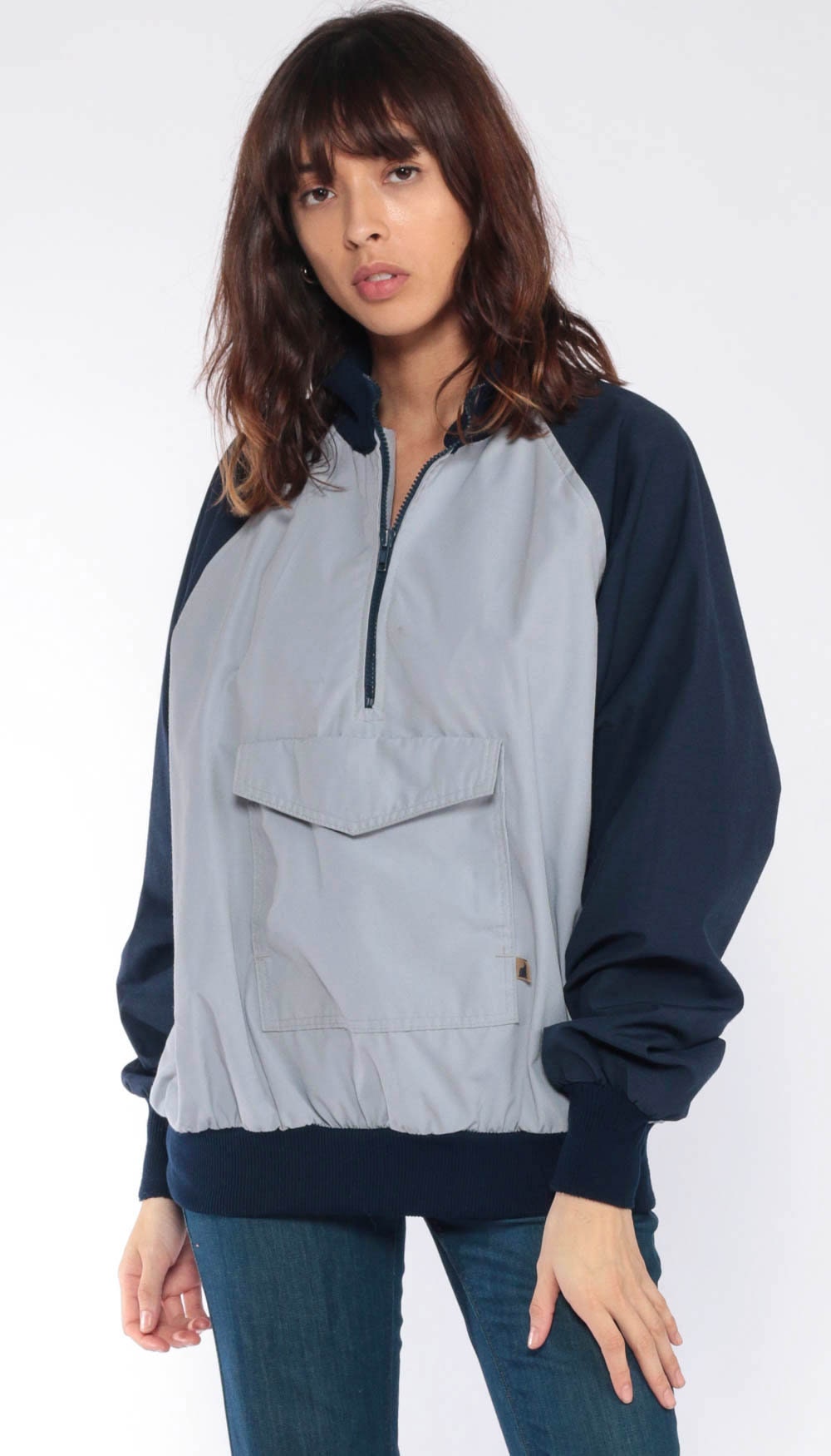mid zipper pullover jacket