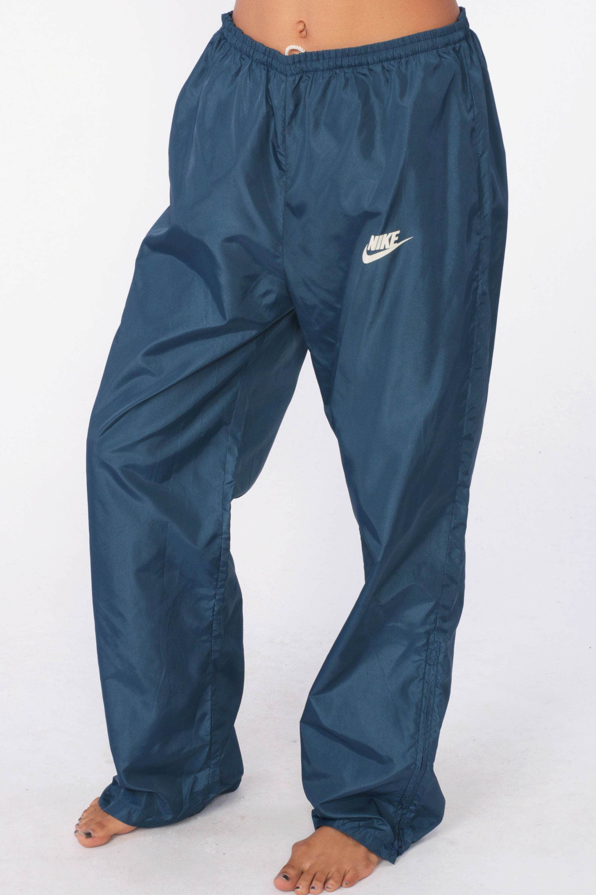 90s NIKE Track Pants 90s Joggers Navy Blue Baggy Jogging Track Suit