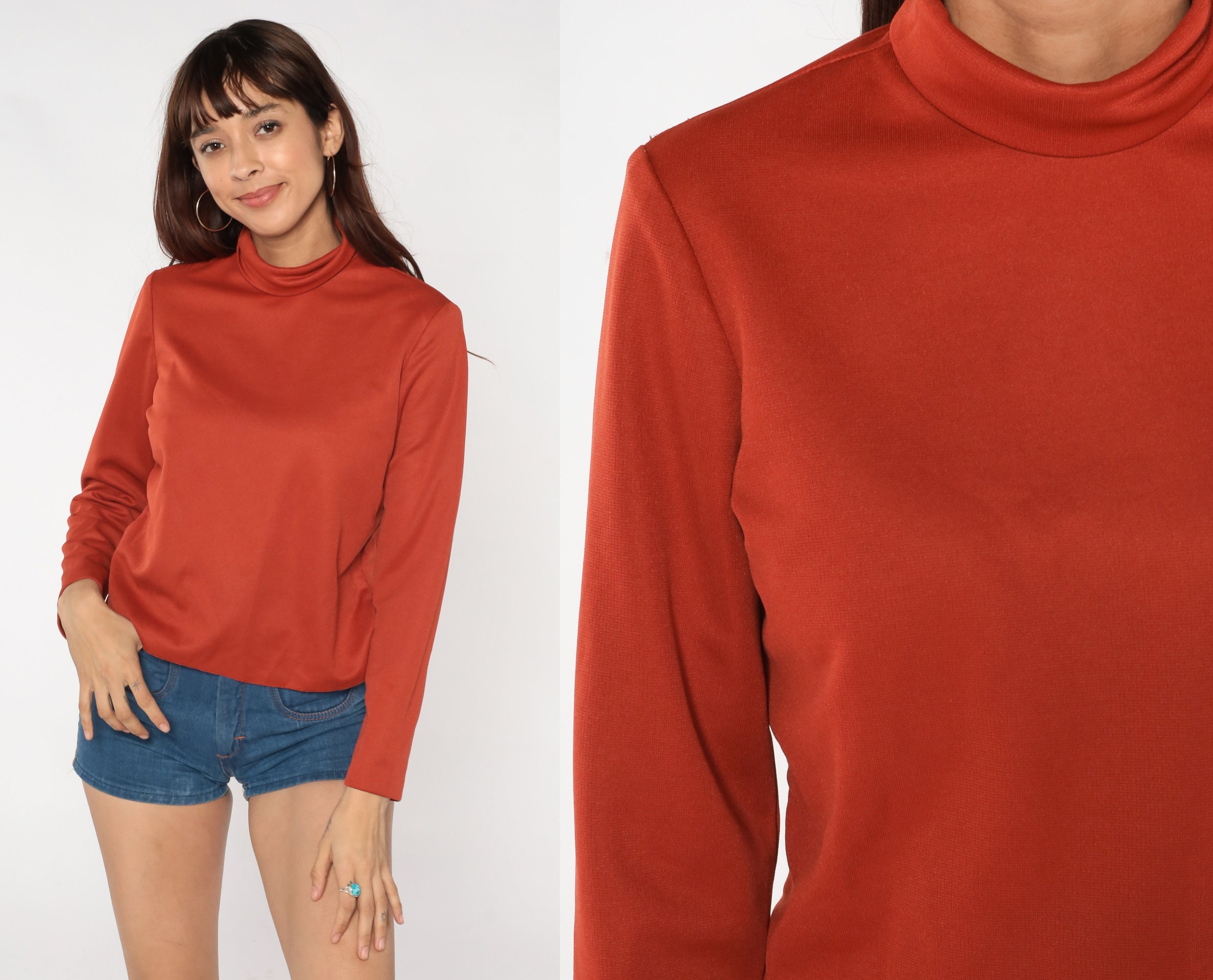 Rust Turtleneck - Etsy UK