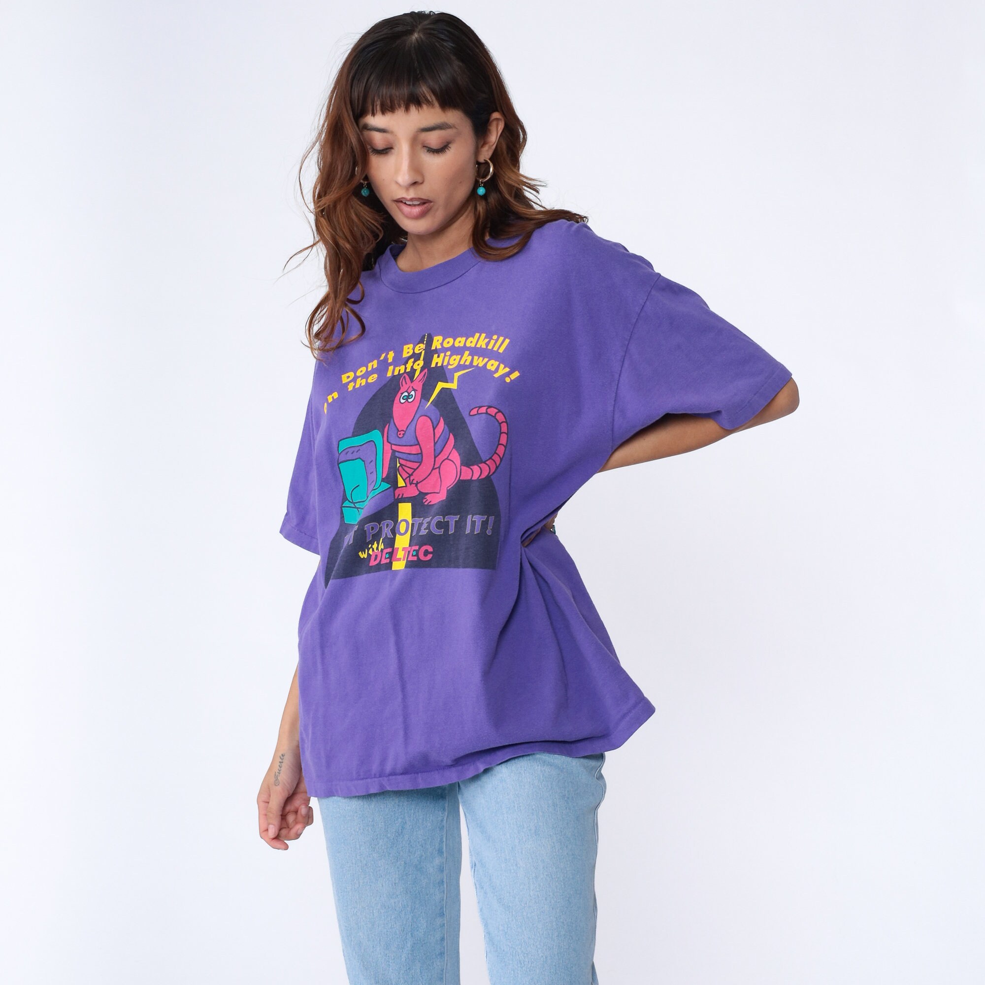 Vintage Deltec IT Shirt 90s Computer T-shirt Internet