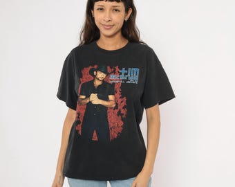 Tim McGraw Dancehall Doctors 2003 Tour Tee Black Concert Band Shirt Country Music Graphic Print Cotton One Band Show Vintage Large L
