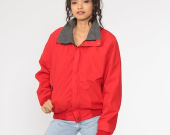 REI Jacket Red Goretex Jacket Athletic Hiking Gear Windbreaker Jacket Red Jacket Vintage 90s Jacket Zip Up Large