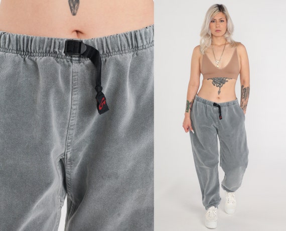 Grey Gramicci Pants Y2K Designer Rock Climbing Pants Drawstring