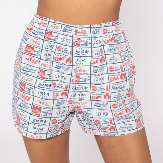 Coca Cola Boxer Shorts Y2K Arabic Lounge Shorts High … - Gem