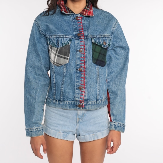 Patchwork Jean Jacket 80s Denim Jacket Jordache J… - image 6