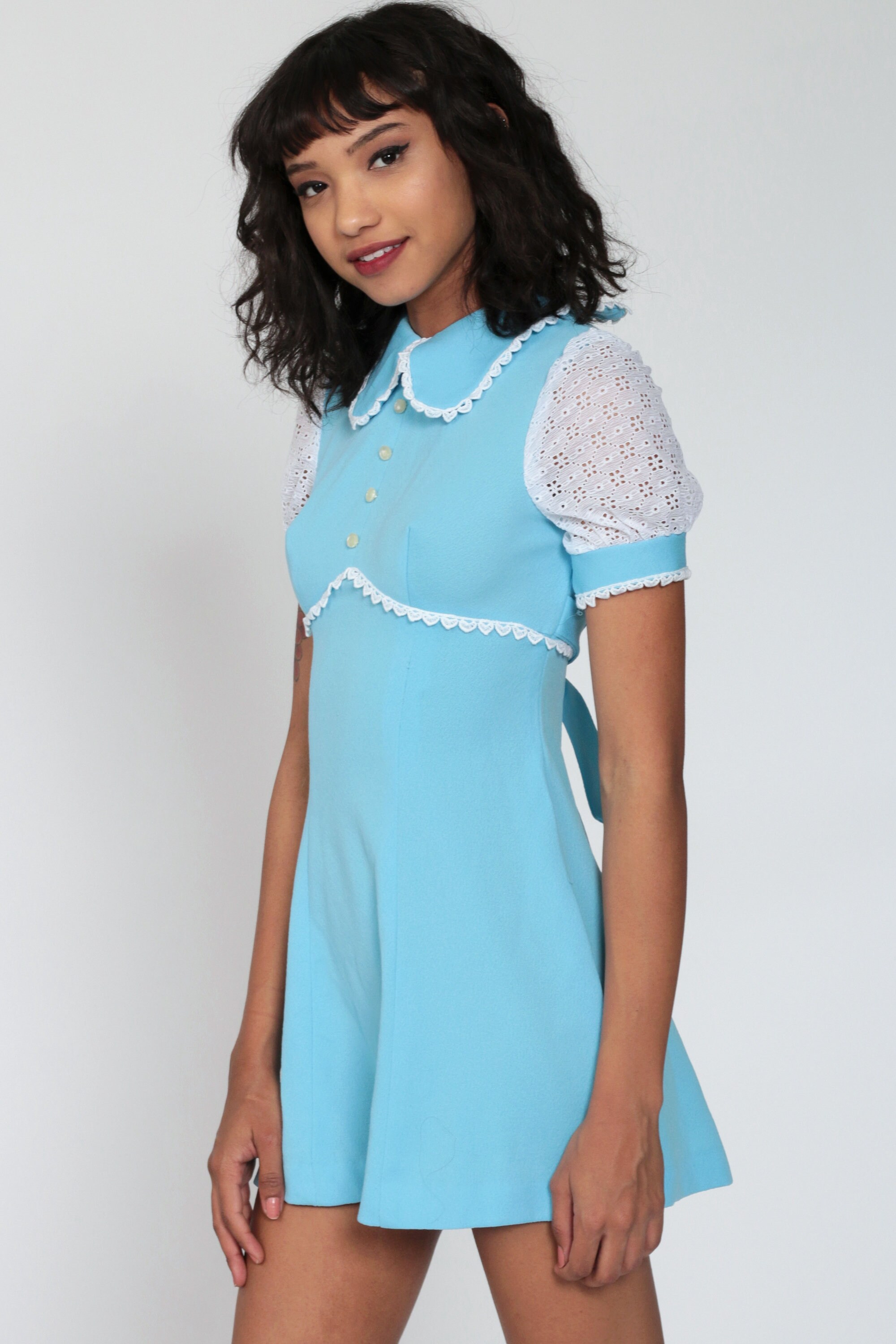 eyelet lizzie babydoll dress