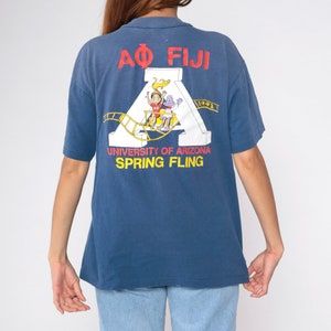 Vintage Alpha Phi Shirt 1991 Spring Fling Phi Gamma Delta University Of Arizona Sorority Fraternity T-shirt Graphic College Blue 90s Large image 5