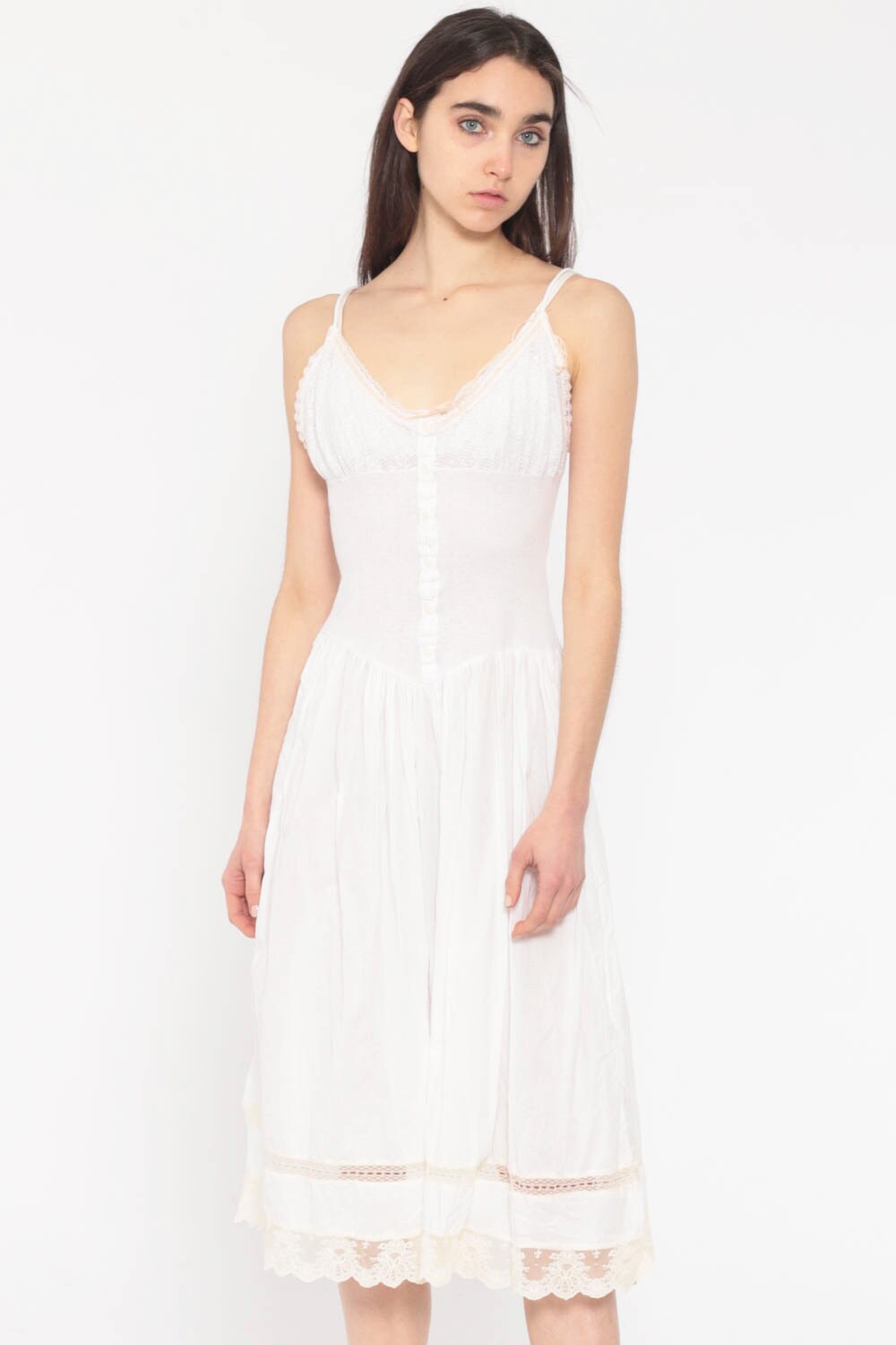 cotton midi slip