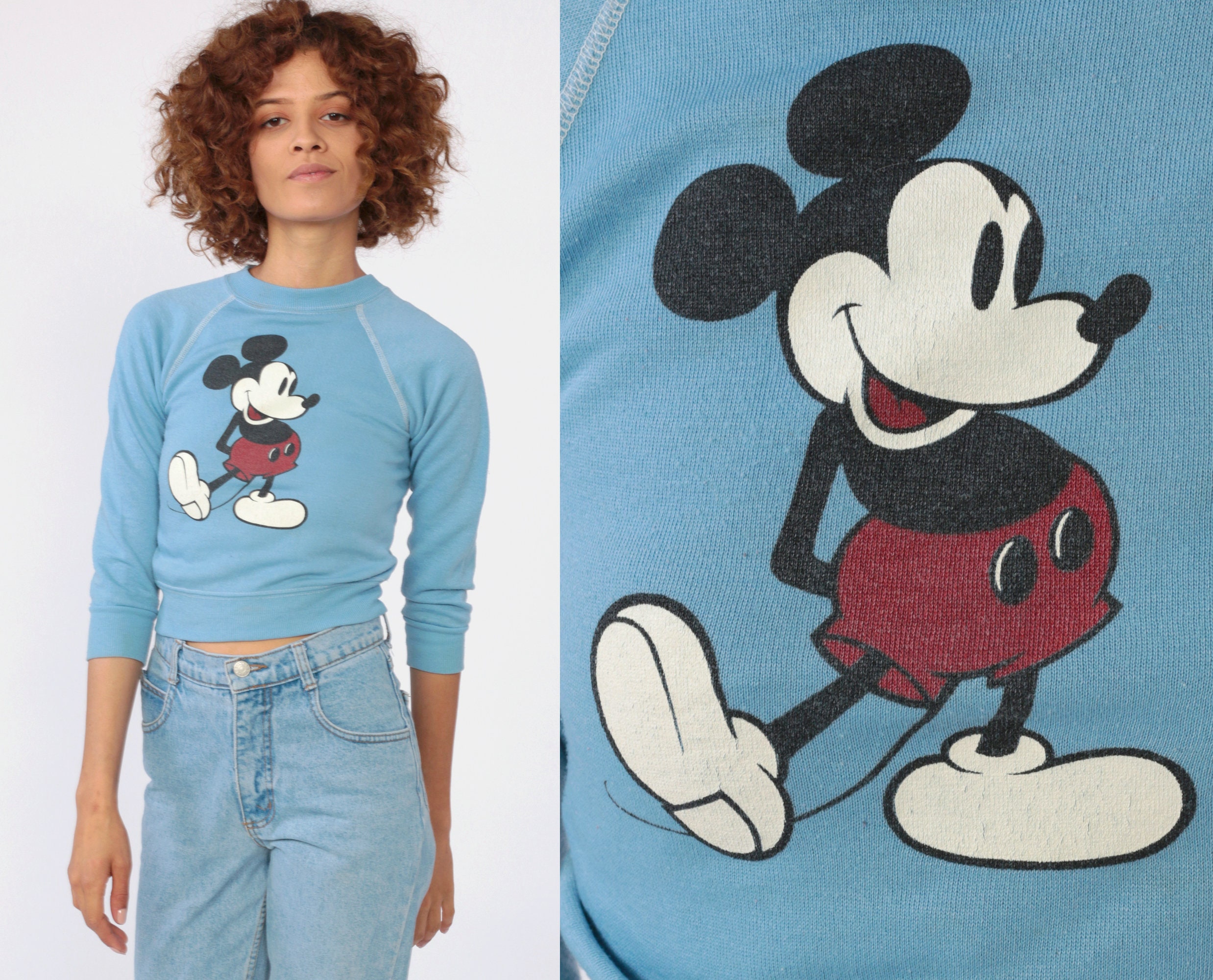 mickey mouse sweatshirt blue