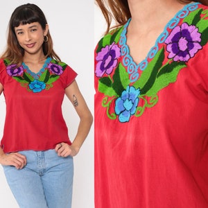 シャツ+ブラウス(半袖+袖なし) Vintage 90s Mexican embroidered blouse 7774E7DA-9811-4FB6-98A1-
