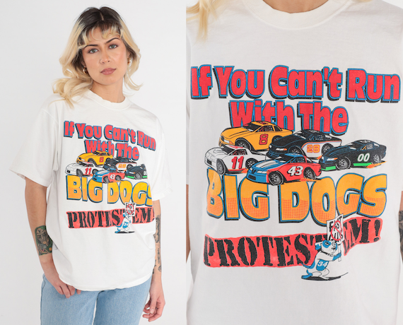 Troy Rouse Memorial Shirt 90s Nascar T-Shirt 1997 Politically Correct Graphic Tee Pink Panther Racing TShirt Racecar Vintage 1990s Large L