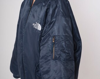 The North Face Jacket 90s Navy Blue Orange Reversible Bomber
