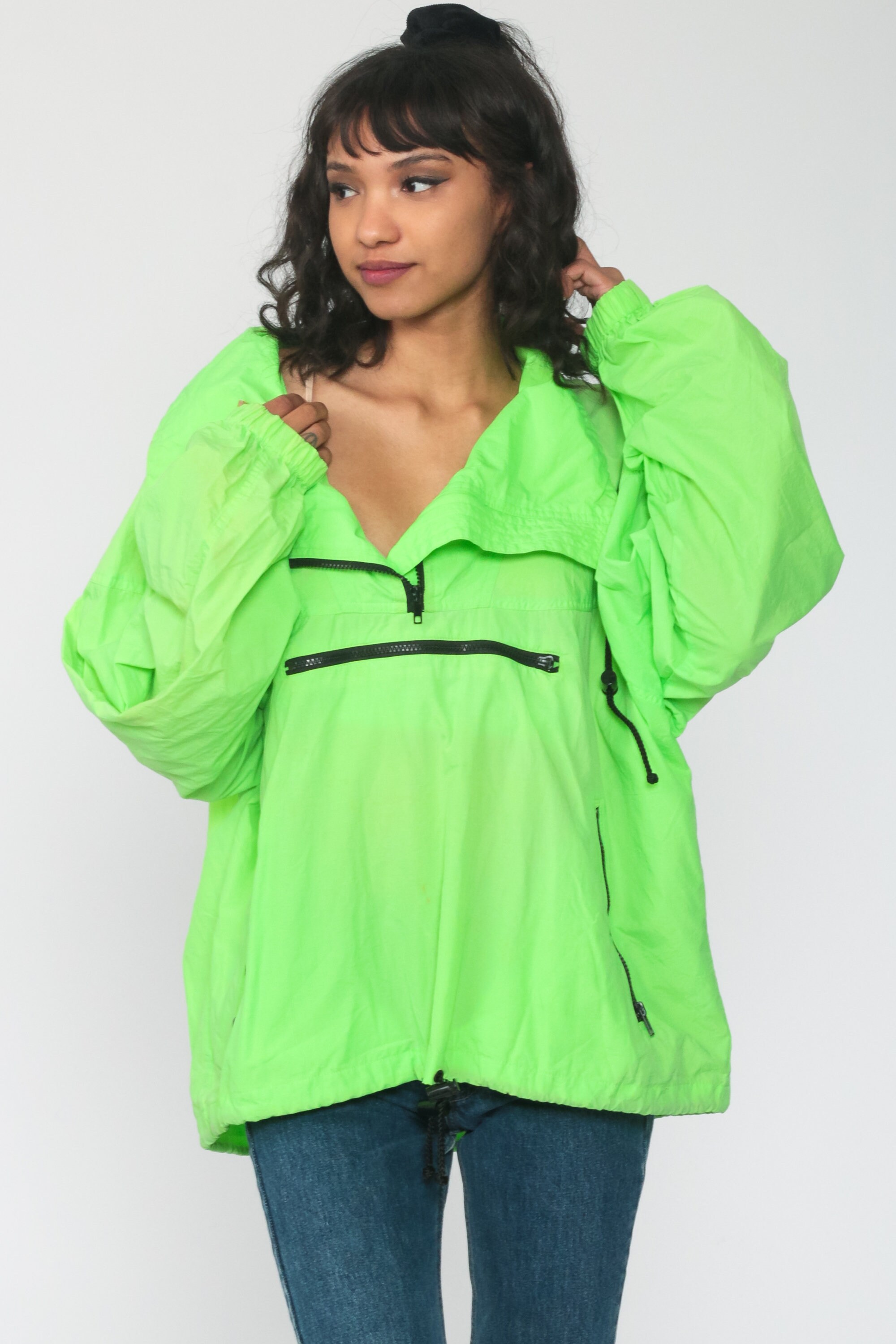 off white neon green jacket