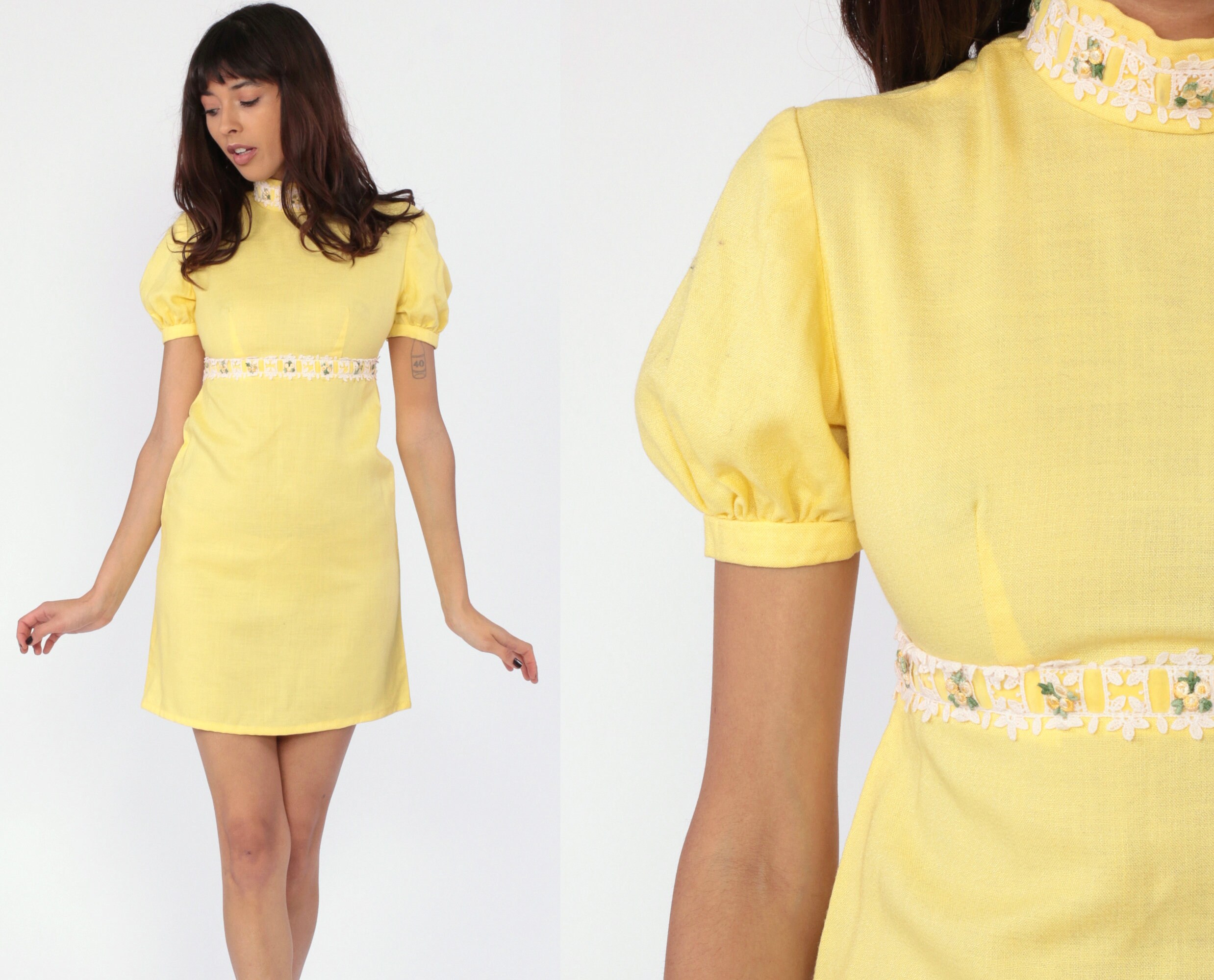 yellow babydoll dress