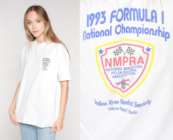 1993 Formula 1 Shirt 90s Pylon Racing National Championship T-Shirt RC Airplane Graphic Tee NMPRA Florida Race Vintage 1990s Medium Large