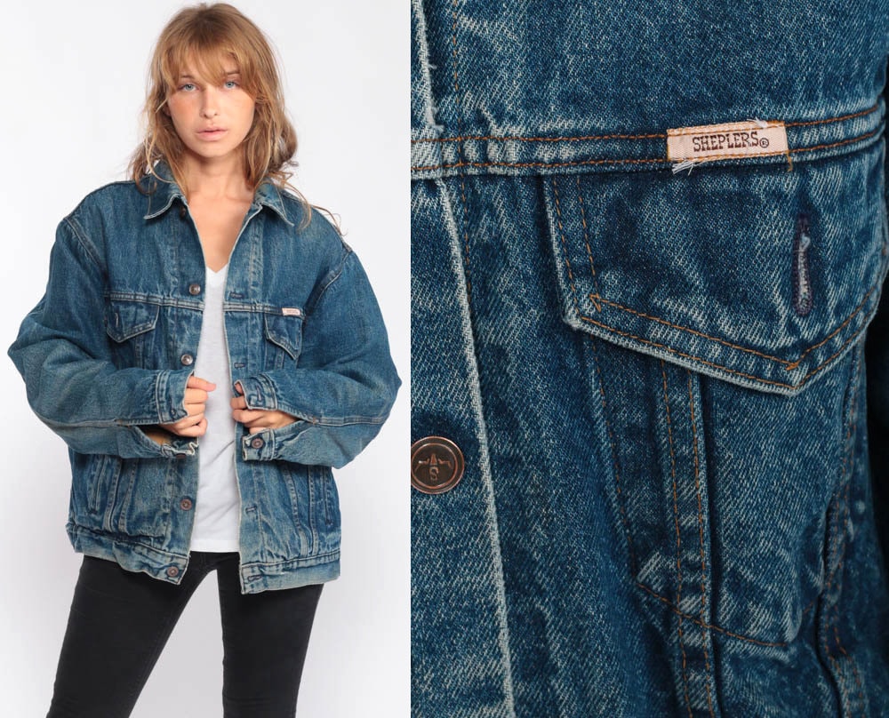 plaid and jean jacket