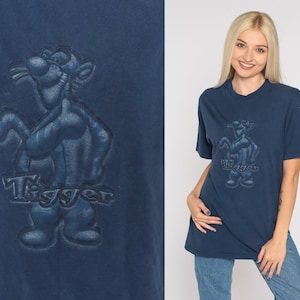Teigetje T-shirt Y2K Disney shirt Winnie de Poeh grafisch T-shirt marineblauw cartoon tshirt streetwear retro kawaii top vintage jaren 00 katoen medium M