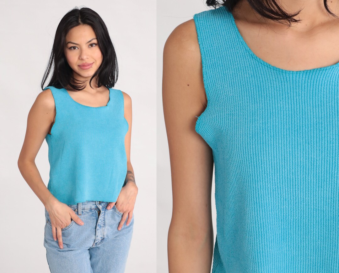 Vintage 1990s Blues Tank - Large