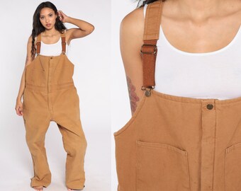 Walls Insulated Overalls Blizzard Pruf Coveralls Workwear Brown Baggy Bib Pants Work Wear Long Cargo Vintage Dungarees Extra Large xl Tall