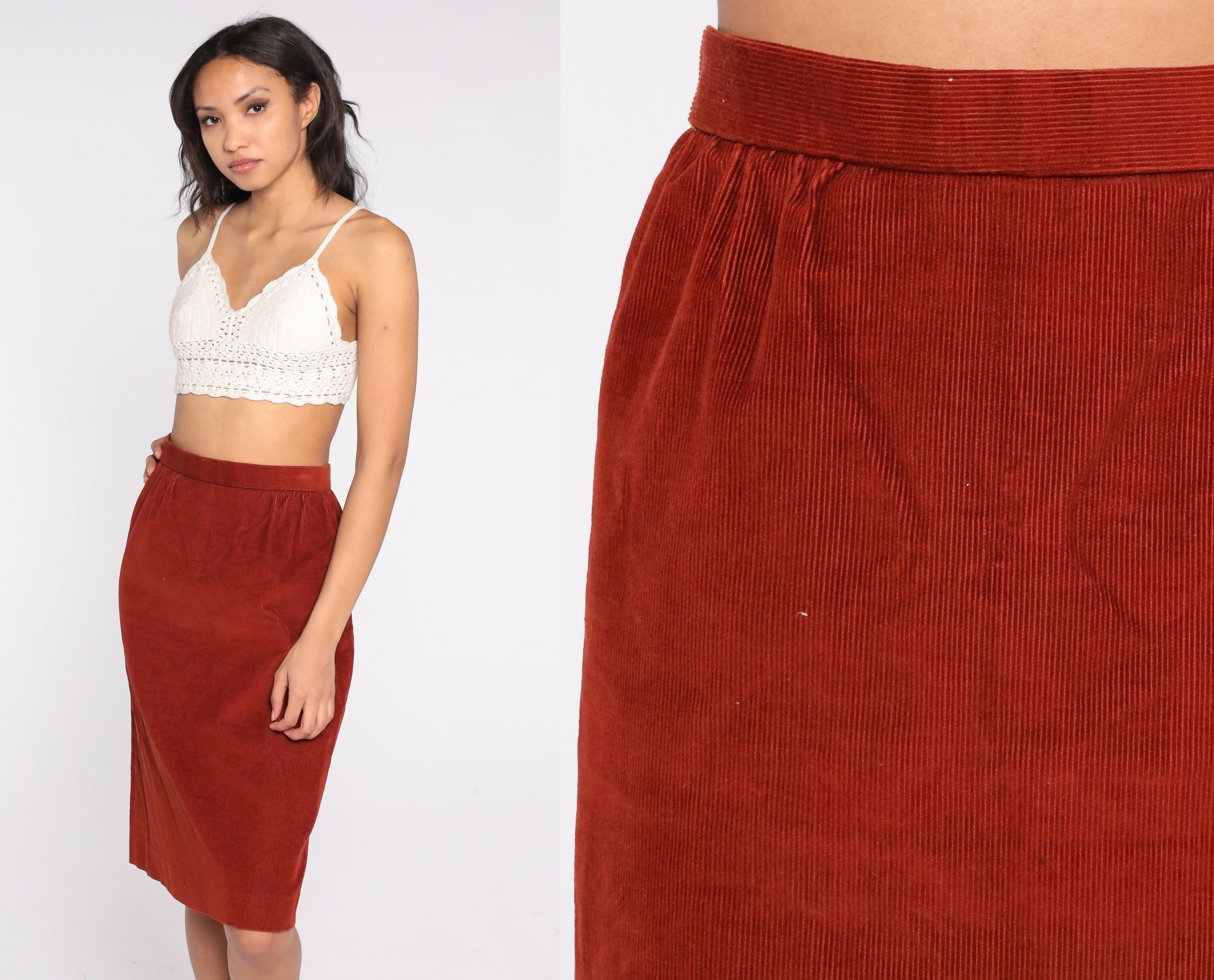 Corduroy Pencil Skirt Etsy Canada