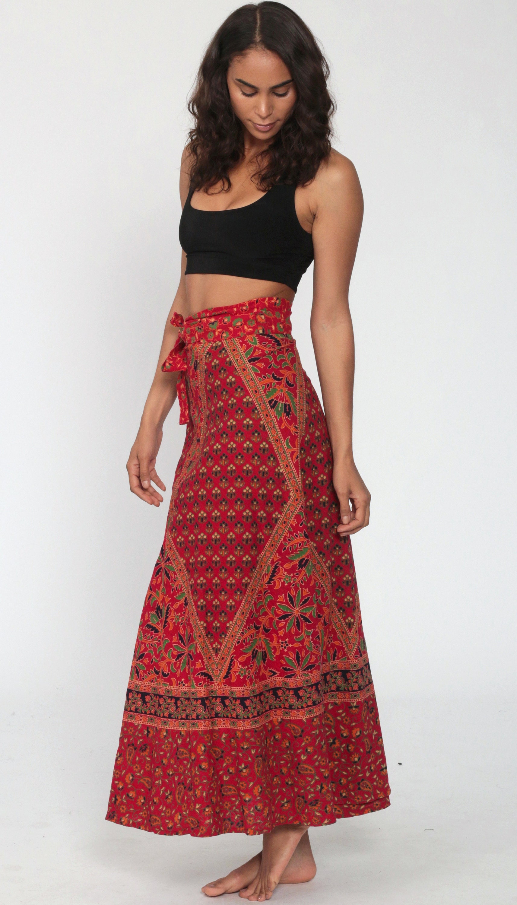 long wrap skirt 90s