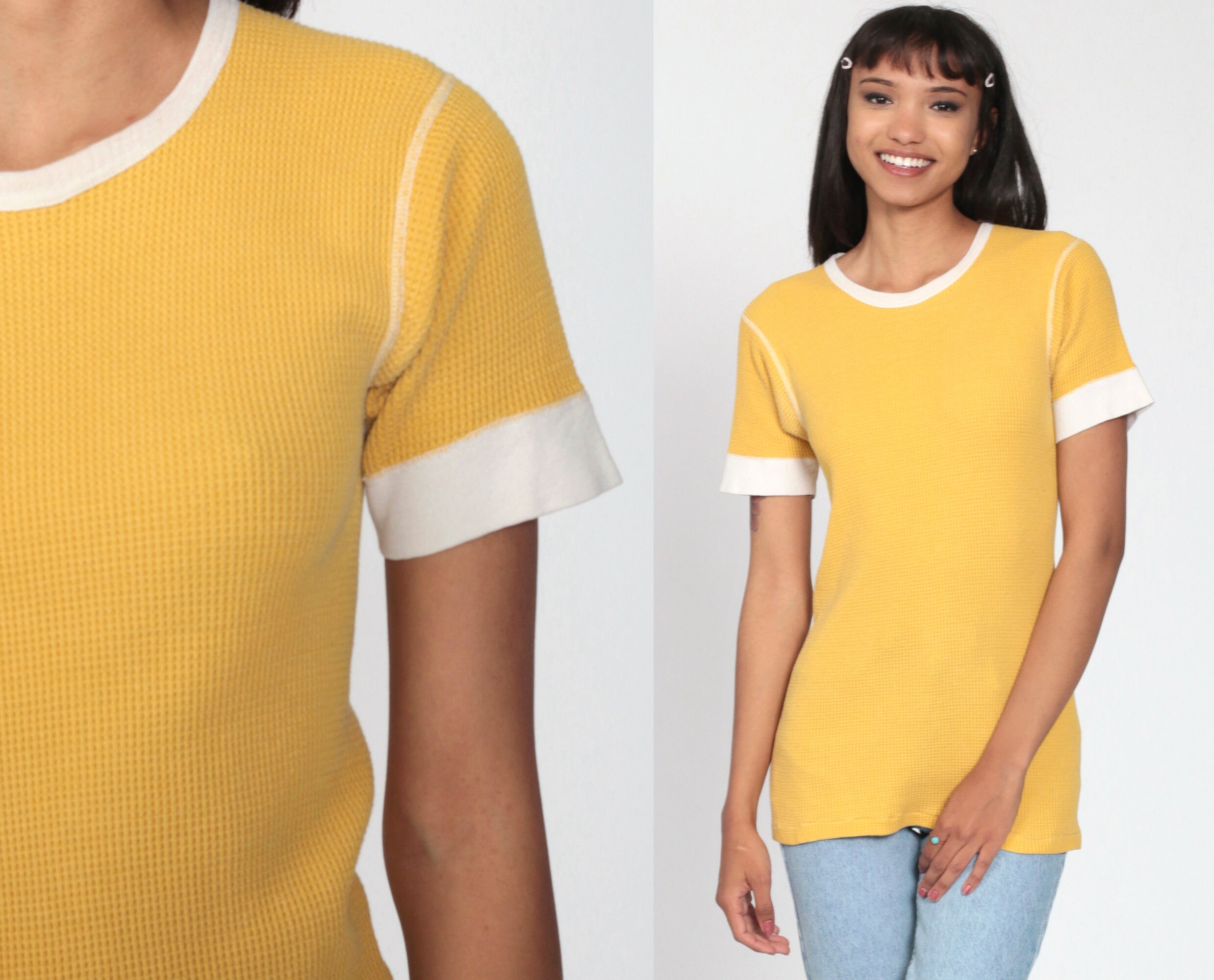 mustard tee shirt